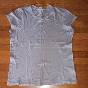 Banana Republic White Tee with Light Blue Logo